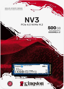 SSD M.2 NVMe 500 GB Kingston SNV3S/500G M.2 2280, 3D TLC PCI-E x4, NVMe