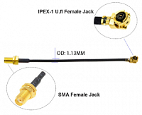 ������ ������� IPEX U.fl Female - SMA Female �������������� ������ RG1.13 (SMA F to IPEX-1) 15 ��