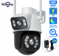 ������� PTZ IP-������ Hiseeu WS318B - 8 MPx ���������� - WiFi - ��� ��������� - ������������� �����