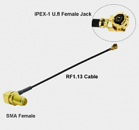 ������ ������� IPEX U.fl Female - SMA Female 90 �������������� ������ RG1.13 (SMA F to IPEX-1) 15 ��