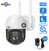 ������� PTZ IP-������ Hiseeu WHD815B Outdoor PTZ (3.6 mm) - WiFi 5MPx �������� � ������������� �����