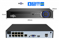 Hiseeu H5NVR-P-8 4K IP-����������� 8-� ��������� c POE