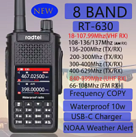 ������������ Radtel RT-630 (18-999MHz) ����������� IP68 ������� � ������ ��������� (TX/RX)